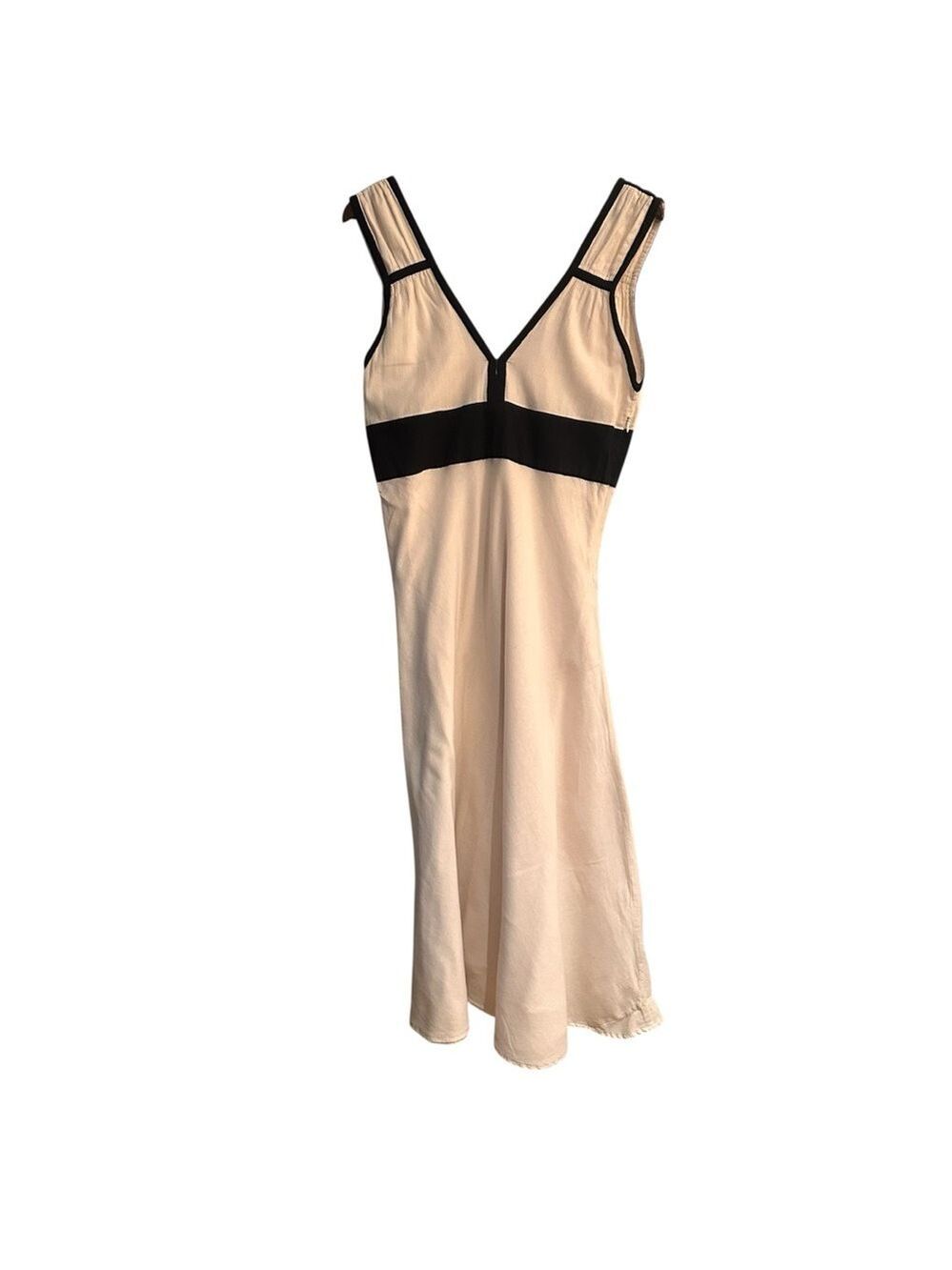 BA&SH Cream with black trim sleeveless Maxi Dress  Sun Dress Luxury, Minimalist